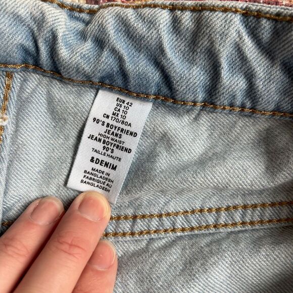 Women’s Primark Denim & Co size 10 high rise 90s boyfriend Distressed Jeans - Picture 10 of 12